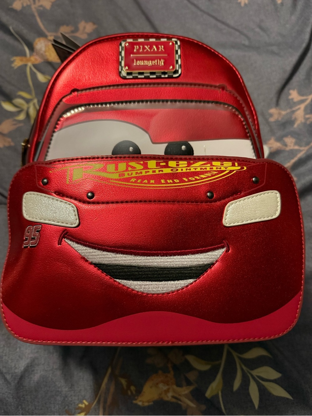 Loungefly Red Pixar Lightning McQueen Mini Backpack